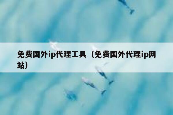 免费国外ip代理工具（免费国外代理ip网站） 第1张