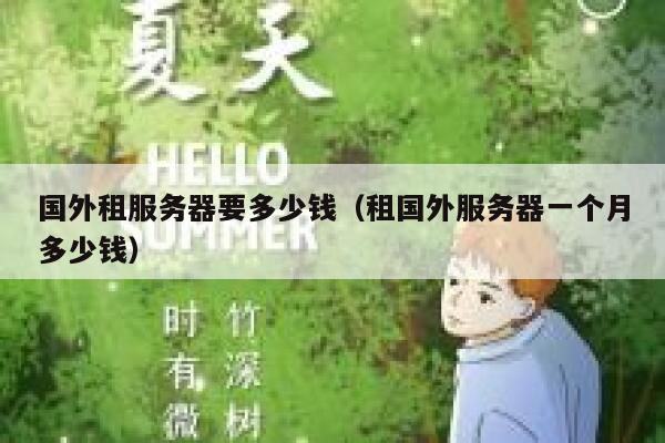 国外租服务器要多少钱（租国外服务器一个月多少钱） 第1张