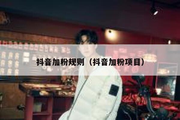 抖音加粉规则（抖音加粉项目） 第1张