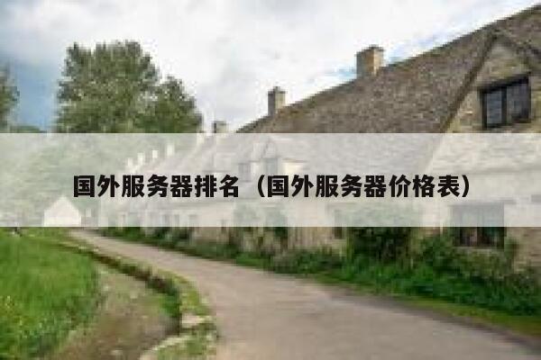 国外服务器排名（国外服务器价格表） 第1张
