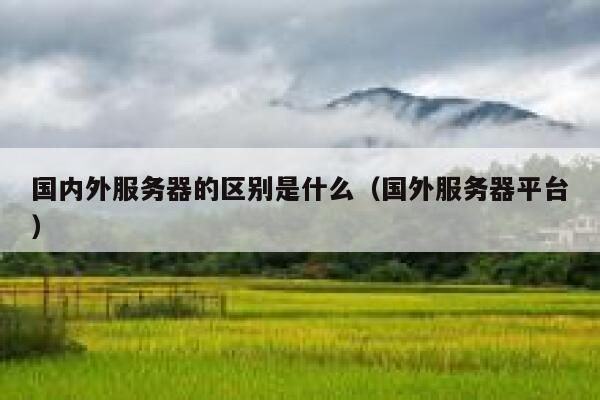 国内外服务器的区别是什么（国外服务器平台） 第1张