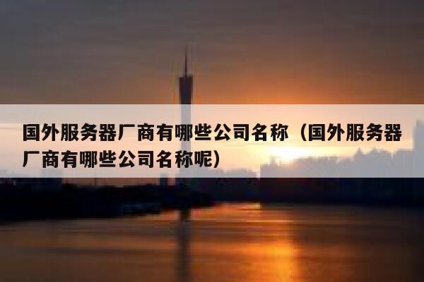 国外服务器厂商有哪些公司名称（国外服务器厂商有哪些公司名称呢） 第1张