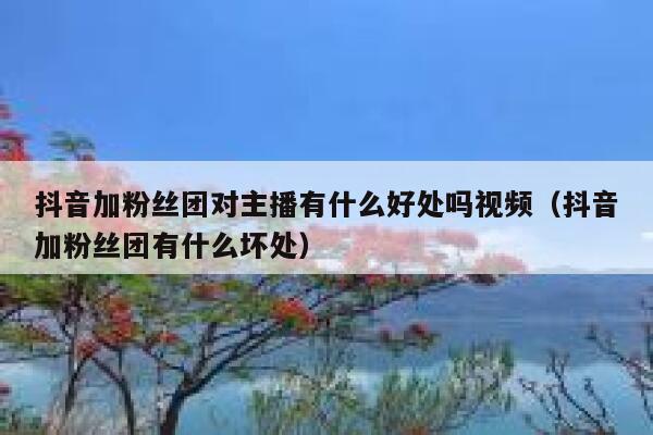 抖音加粉丝团对主播有什么好处吗视频（抖音加粉丝团有什么坏处） 第1张