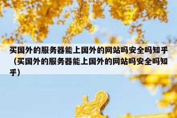 买国外的服务器能上国外的网站吗安全吗知乎（买国外的服务器能上国外的网站吗安全吗知乎） 第1张