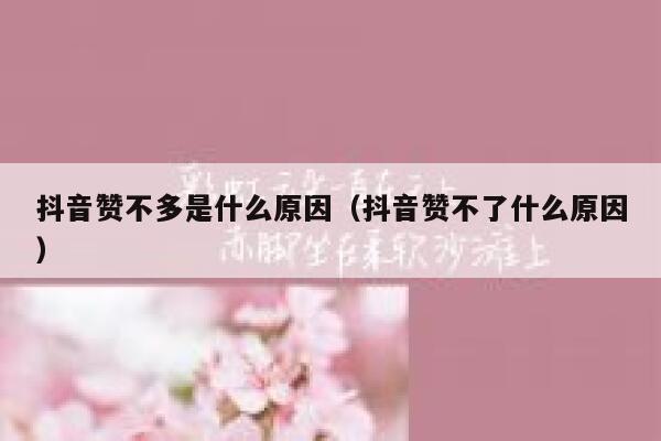 抖音赞不多是什么原因（抖音赞不了什么原因） 第1张