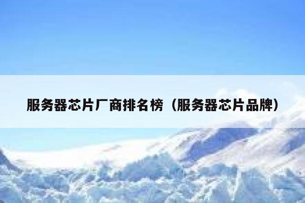 服务器芯片厂商排名榜（服务器芯片品牌） 第1张