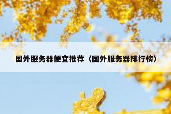 国外服务器便宜推荐（国外服务器排行榜） 第1张