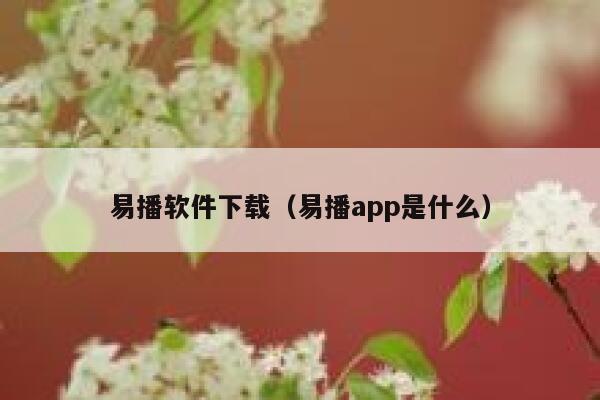 易播软件下载（易播app是什么） 第1张