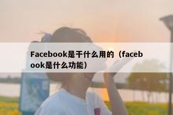 Facebook是干什么用的（facebook是什么功能） 第1张