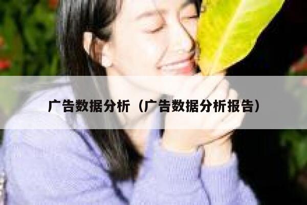 广告数据分析（广告数据分析报告） 第1张