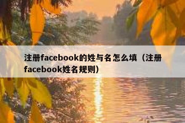 注册facebook的姓与名怎么填（注册facebook姓名规则） 第1张
