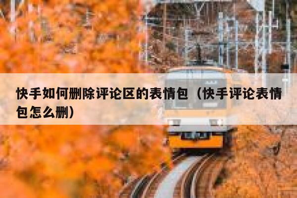 快手如何删除评论区的表情包（快手评论表情包怎么删） 第1张
