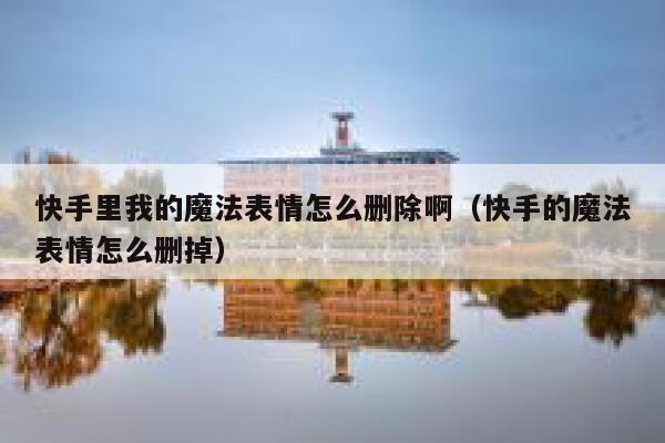 快手里我的魔法表情怎么删除啊（快手的魔法表情怎么删掉） 第1张