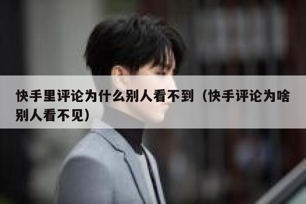 快手里评论为什么别人看不到（快手评论为啥别人看不见） 第1张