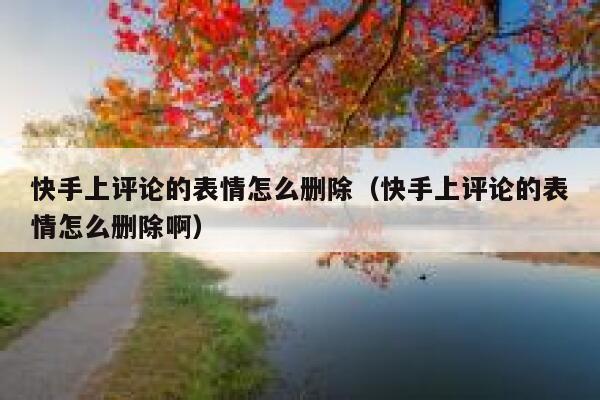 快手上评论的表情怎么删除（快手上评论的表情怎么删除啊） 第1张