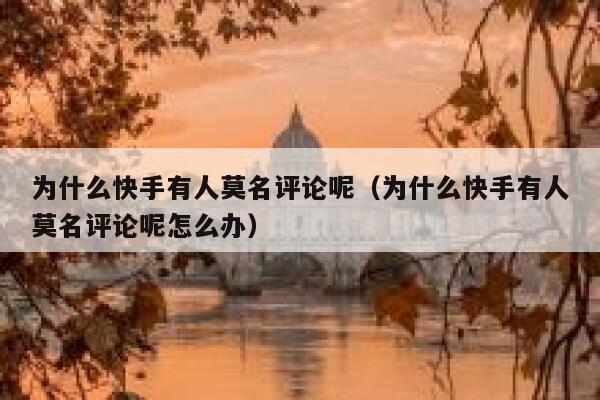 为什么快手有人莫名评论呢（为什么快手有人莫名评论呢怎么办） 第1张