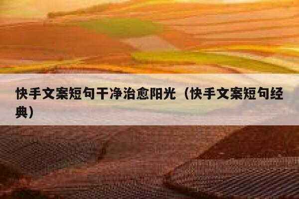 快手文案短句干净治愈阳光（快手文案短句经典） 第1张