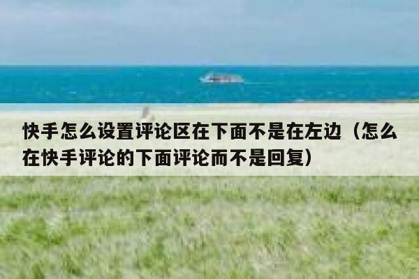 快手怎么设置评论区在下面不是在左边（怎么在快手评论的下面评论而不是回复） 第1张