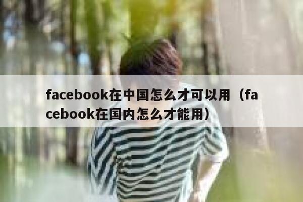 facebook在中国怎么才可以用（facebook在国内怎么才能用） 第1张