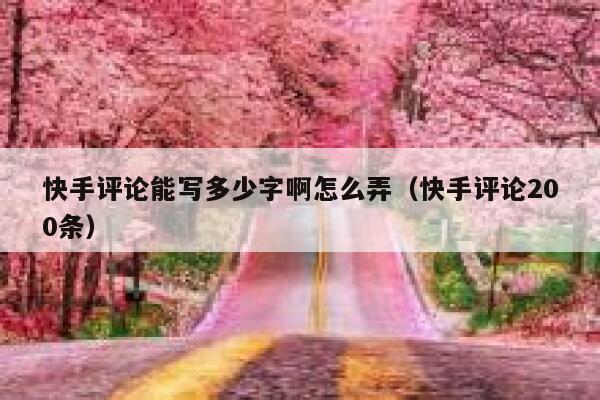快手评论能写多少字啊怎么弄（快手评论200条） 第1张