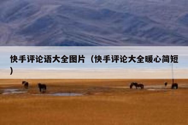 快手评论语大全图片（快手评论大全暖心简短） 第1张