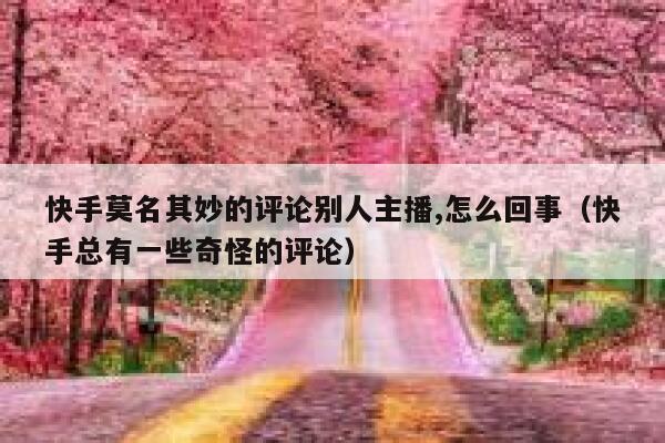 快手莫名其妙的评论别人主播,怎么回事（快手总有一些奇怪的评论） 第1张