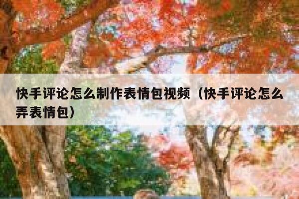 快手评论怎么制作表情包视频（快手评论怎么弄表情包） 第1张