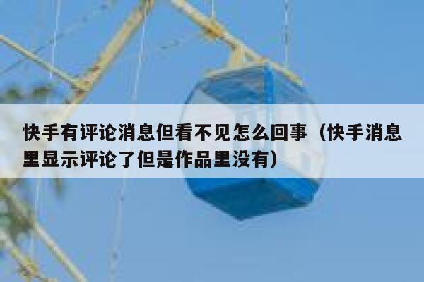 快手有评论消息但看不见怎么回事（快手消息里显示评论了但是作品里没有） 第1张