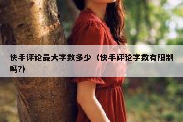 快手评论最大字数多少（快手评论字数有限制吗?） 第1张