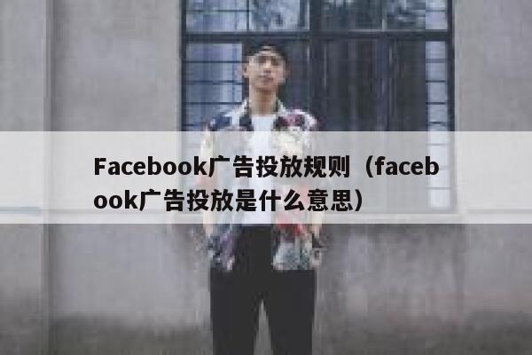 Facebook广告投放规则（facebook广告投放是什么意思） 第1张