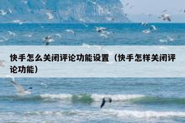 快手怎么关闭评论功能设置（快手怎样关闭评论功能） 第1张