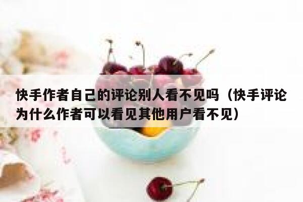 快手作者自己的评论别人看不见吗（快手评论为什么作者可以看见其他用户看不见） 第1张