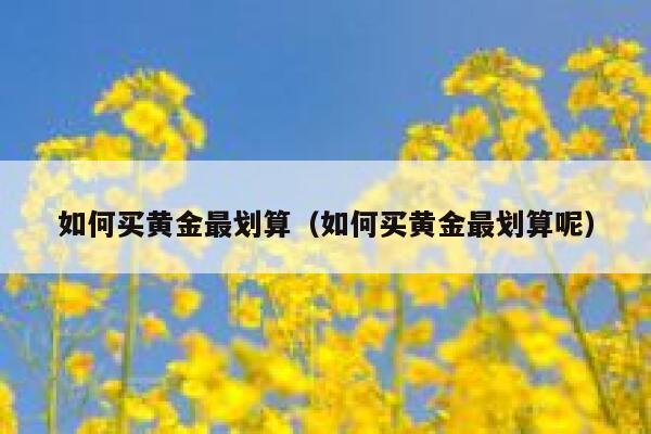 如何买黄金最划算（如何买黄金最划算呢） 第1张