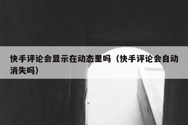 快手评论会显示在动态里吗（快手评论会自动消失吗） 第1张