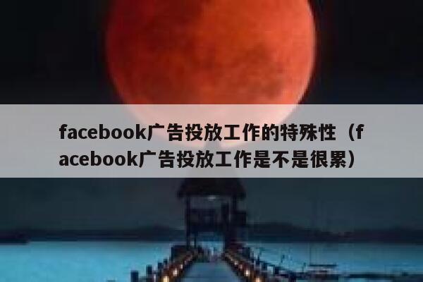 facebook广告投放工作的特殊性（facebook广告投放工作是不是很累） 第1张