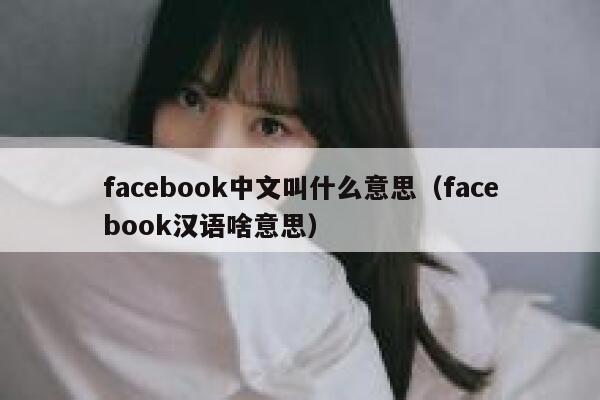 facebook中文叫什么意思（facebook汉语啥意思） 第1张