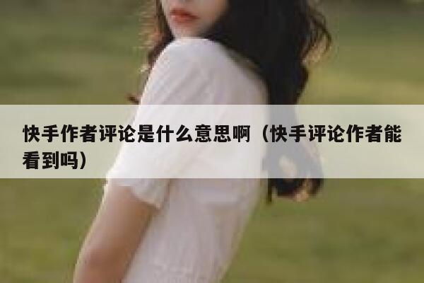 快手作者评论是什么意思啊（快手评论作者能看到吗） 第1张