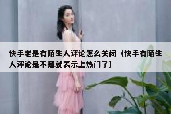 快手老是有陌生人评论怎么关闭（快手有陌生人评论是不是就表示上热门了） 第1张