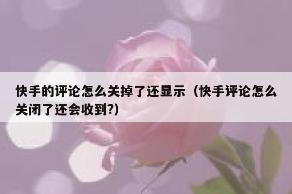 快手的评论怎么关掉了还显示（快手评论怎么关闭了还会收到?） 第1张