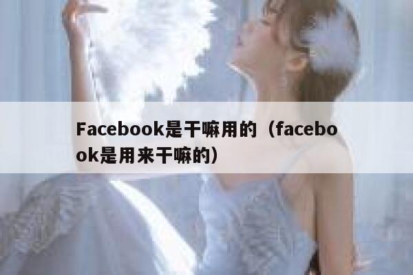 Facebook是干嘛用的（facebook是用来干嘛的） 第1张