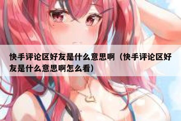 快手评论区好友是什么意思啊（快手评论区好友是什么意思啊怎么看） 第1张