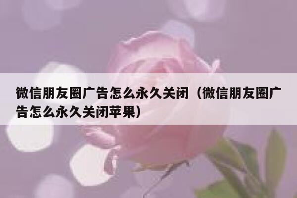 微信朋友圈广告怎么永久关闭（微信朋友圈广告怎么永久关闭苹果） 第1张