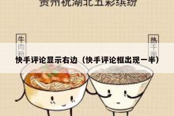 快手评论显示右边（快手评论框出现一半） 第1张
