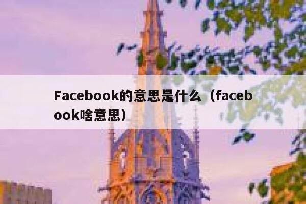 Facebook的意思是什么（facebook啥意思） 第1张