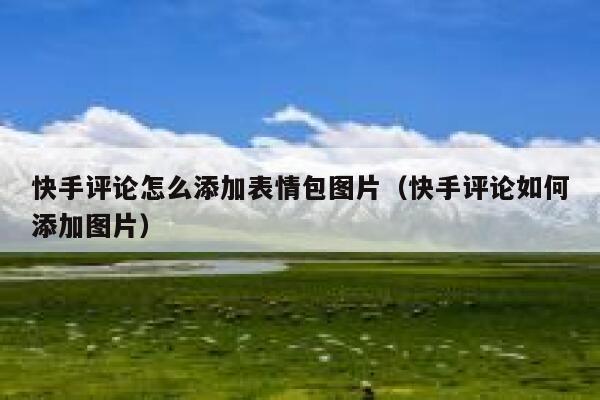 快手评论怎么添加表情包图片（快手评论如何添加图片） 第1张