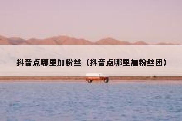 抖音点哪里加粉丝（抖音点哪里加粉丝团） 第1张