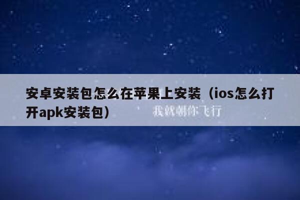 安卓安装包怎么在苹果上安装（ios怎么打开apk安装包） 第1张