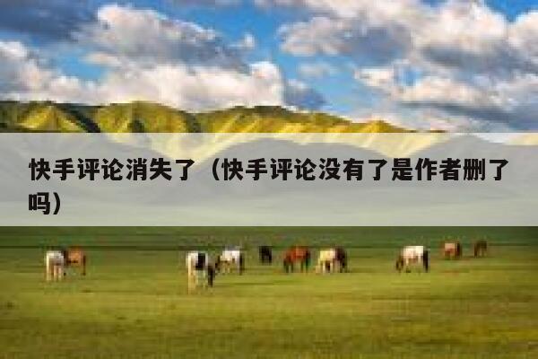 快手评论消失了（快手评论没有了是作者删了吗） 第1张
