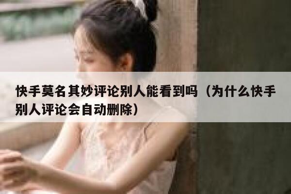 快手莫名其妙评论别人能看到吗(为什么快手别人评论会自动删除) 第1张 快手莫名其妙评论别人能看到吗(为什么快手别人评论会自动删除) 第1张