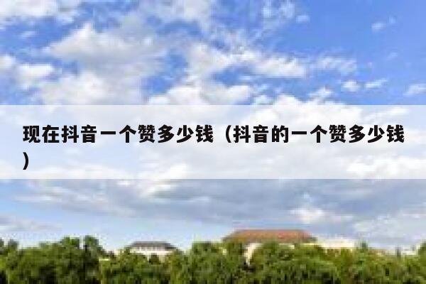 现在抖音一个赞多少钱（抖音的一个赞多少钱） 第1张